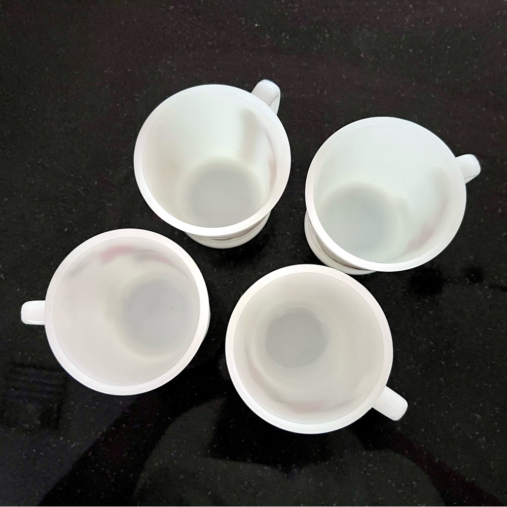 Vintage Fire King Hand Painted Peach Blossom Mugs (Set of 4) Excellent Condition - Picture 2 of 16